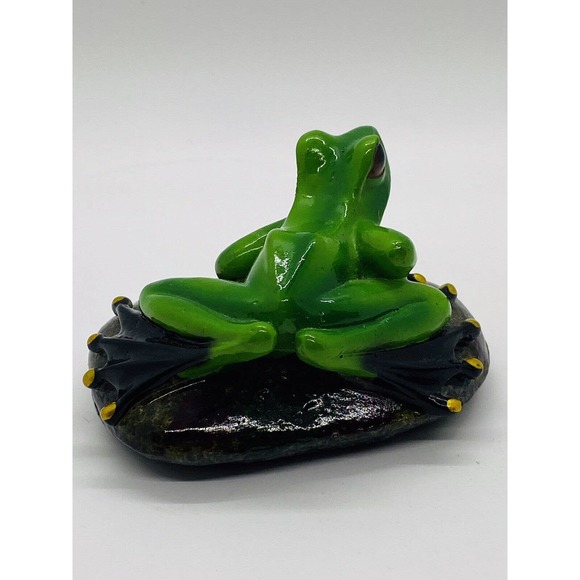 Frog on rock May rich company Figurine Approx 3"x 2.25". - Picture 9 of 15